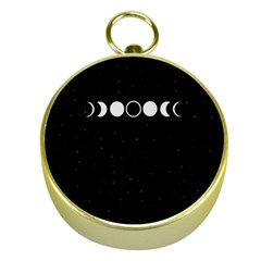 Moon Phases, Eclipse, Black Gold Compasses by nateshop