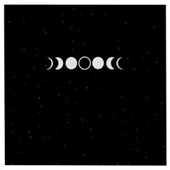 Moon Phases, Eclipse, Black Wooden Puzzle Square by nateshop