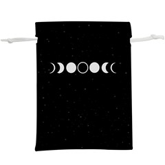 Moon Phases, Eclipse, Black Lightweight Drawstring Pouch (xl) by nateshop