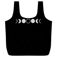 Moon Phases, Eclipse, Black Full Print Recycle Bag (xxxl) by nateshop