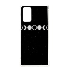 Moon Phases, Eclipse, Black Samsung Galaxy Note 20 Tpu Uv Case by nateshop