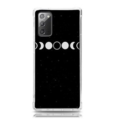 Moon Phases, Eclipse, Black Samsung Galaxy Note 20 Tpu Uv Case by nateshop