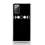 Moon Phases, Eclipse, Black Samsung Galaxy Note 20 TPU UV Case Front