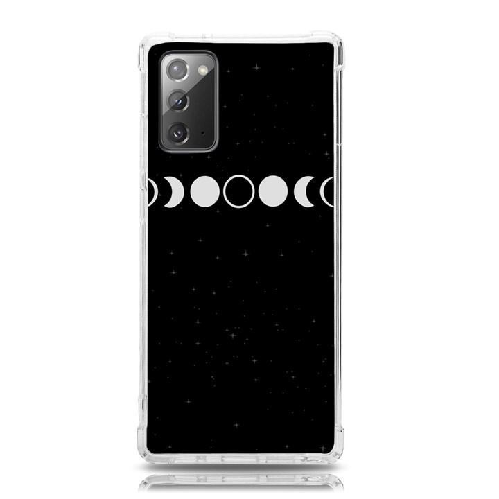 Moon Phases, Eclipse, Black Samsung Galaxy Note 20 TPU UV Case