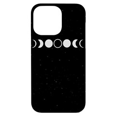 Moon Phases, Eclipse, Black Iphone 14 Pro Max Black Uv Print Case by nateshop