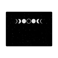 Moon Phases, Eclipse, Black Premium Plush Fleece Blanket (mini) by nateshop