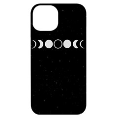 Moon Phases, Eclipse, Black Iphone 14 Black Uv Print Case by nateshop