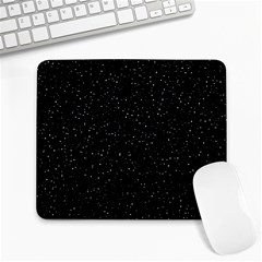 Simple Starry Sky, Alone, Black, Dark, Nature Large Mousepad by nateshop