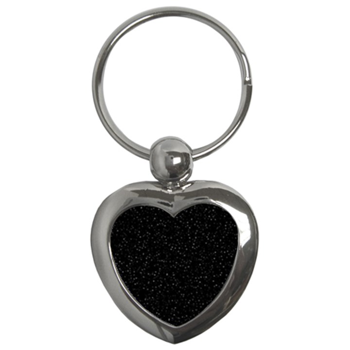 Simple Starry Sky, Alone, Black, Dark, Nature Key Chain (Heart)