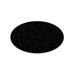 Simple Starry Sky, Alone, Black, Dark, Nature Sticker Oval (100 Pack) by nateshop