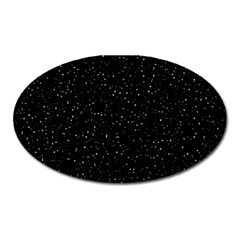 Simple Starry Sky, Alone, Black, Dark, Nature Oval Magnet by nateshop