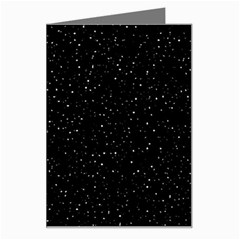 Simple Starry Sky, Alone, Black, Dark, Nature Greeting Card by nateshop