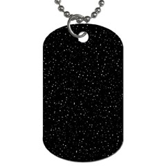 Simple Starry Sky, Alone, Black, Dark, Nature Dog Tag (two Sides) by nateshop