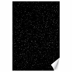 Simple Starry Sky, Alone, Black, Dark, Nature Canvas 12  X 18  by nateshop