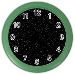 Simple Starry Sky, Alone, Black, Dark, Nature Color Wall Clock Front