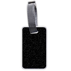 Simple Starry Sky, Alone, Black, Dark, Nature Luggage Tag (one Side) by nateshop