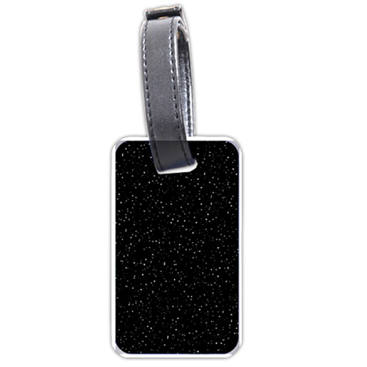 Simple Starry Sky, Alone, Black, Dark, Nature Luggage Tag (one side)