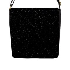 Simple Starry Sky, Alone, Black, Dark, Nature Flap Closure Messenger Bag (l) by nateshop