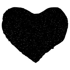 Simple Starry Sky, Alone, Black, Dark, Nature Large 19  Premium Flano Heart Shape Cushions by nateshop