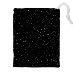 Simple Starry Sky, Alone, Black, Dark, Nature Drawstring Pouch (4xl) by nateshop