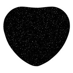 Simple Starry Sky, Alone, Black, Dark, Nature Heart Glass Fridge Magnet (4 Pack) by nateshop