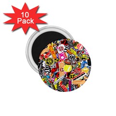 Sticker Bomb, Art, Cartoon, Dope 1 75  Magnets (10 Pack)  by nateshop