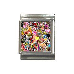 Sticker Bomb, Art, Cartoon, Dope Italian Charm (13mm) by nateshop