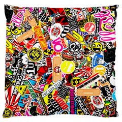 Sticker Bomb, Art, Cartoon, Dope Large Cushion Case (two Sides) by nateshop