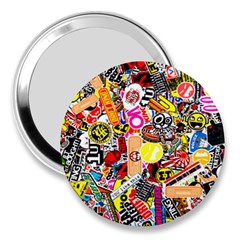 Sticker Bomb, Art, Cartoon, Dope 3  Handbag Mirrors by nateshop