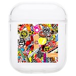 Sticker Bomb, Art, Cartoon, Dope Soft TPU AirPods 1/2 Case Front