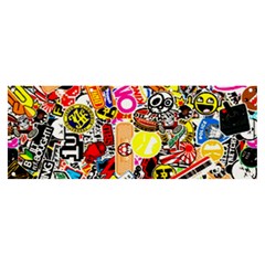 Sticker Bomb, Art, Cartoon, Dope Banner And Sign 8  X 3  by nateshop