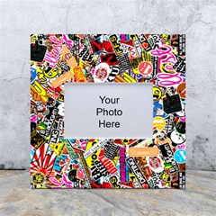 Sticker Bomb, Art, Cartoon, Dope White Box Photo Frame 4  x 6 