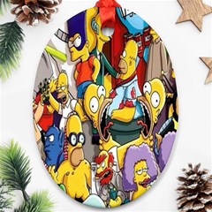 The Simpsons, Cartoon, Crazy, Dope Ornament (oval)