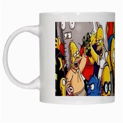 The Simpsons, Cartoon, Crazy, Dope White Mug by nateshop