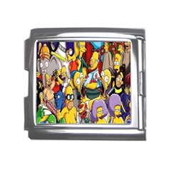 The Simpsons, Cartoon, Crazy, Dope Mega Link Italian Charm (18mm) by nateshop