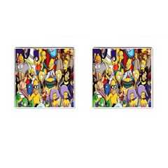 The Simpsons, Cartoon, Crazy, Dope Cufflinks (square) by nateshop