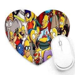 The Simpsons, Cartoon, Crazy, Dope Heart Mousepad by nateshop