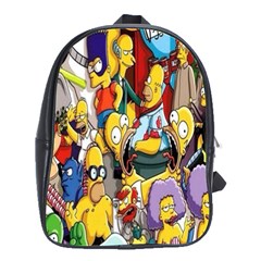 The Simpsons, Cartoon, Crazy, Dope School Bag (large)