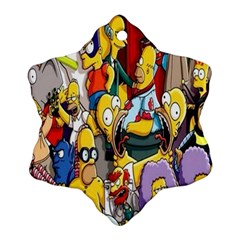 The Simpsons, Cartoon, Crazy, Dope Snowflake Ornament (two Sides)