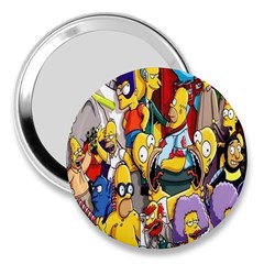 The Simpsons, Cartoon, Crazy, Dope 3  Handbag Mirrors by nateshop