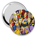 The Simpsons, Cartoon, Crazy, Dope 3  Handbag Mirrors Front