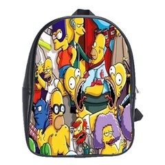 The Simpsons, Cartoon, Crazy, Dope School Bag (xl) by nateshop