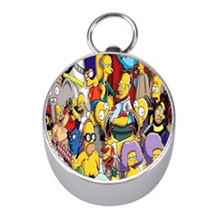 The Simpsons, Cartoon, Crazy, Dope Mini Silver Compasses by nateshop