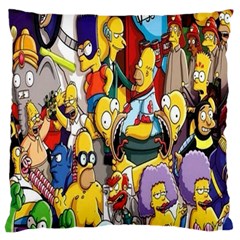 The Simpsons, Cartoon, Crazy, Dope Large Premium Plush Fleece Cushion Case (one Side)