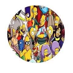 The Simpsons, Cartoon, Crazy, Dope Mini Round Pill Box by nateshop