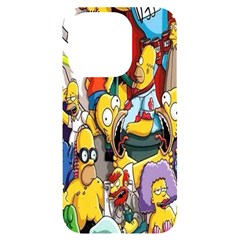 The Simpsons, Cartoon, Crazy, Dope Iphone 14 Pro Black Uv Print Case by nateshop