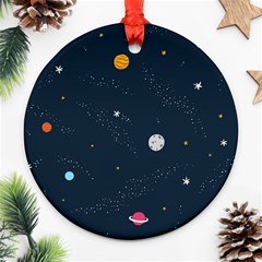 Universe Color Doodle , Art Ornament (round) by nateshop