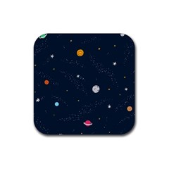 Universe Color Doodle , Art Rubber Coaster (square) by nateshop