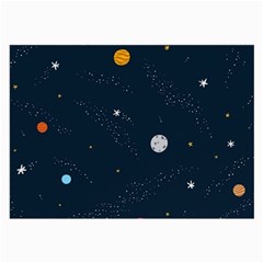 Universe Color Doodle , Art Large Glasses Cloth by nateshop