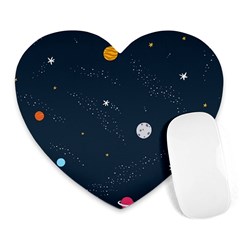 Universe Color Doodle , Art Heart Mousepad by nateshop